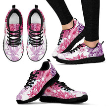 Flowers Black Border Women's Sneakers