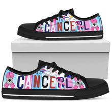 Cancel Cancer Low Top Womens Tennis Shoes Black