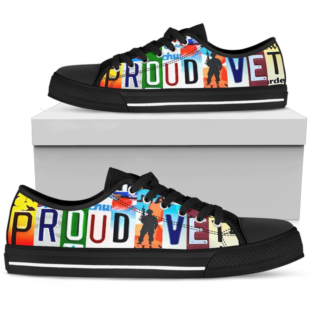Proud Vet Black Low Top Mens Tennis Shoes
