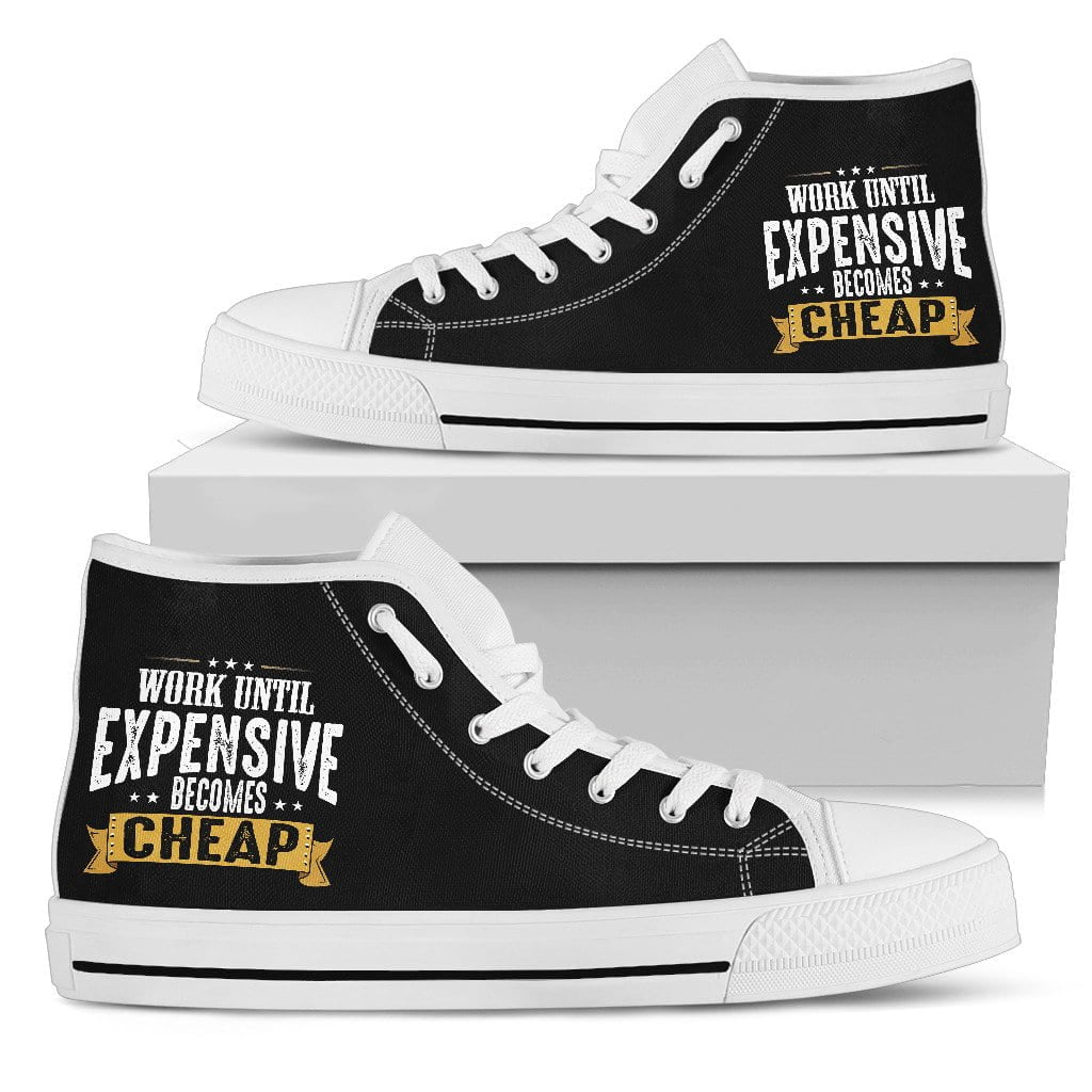 EXPENSIVE BECOMES CHEAP Men's High Top White Sole