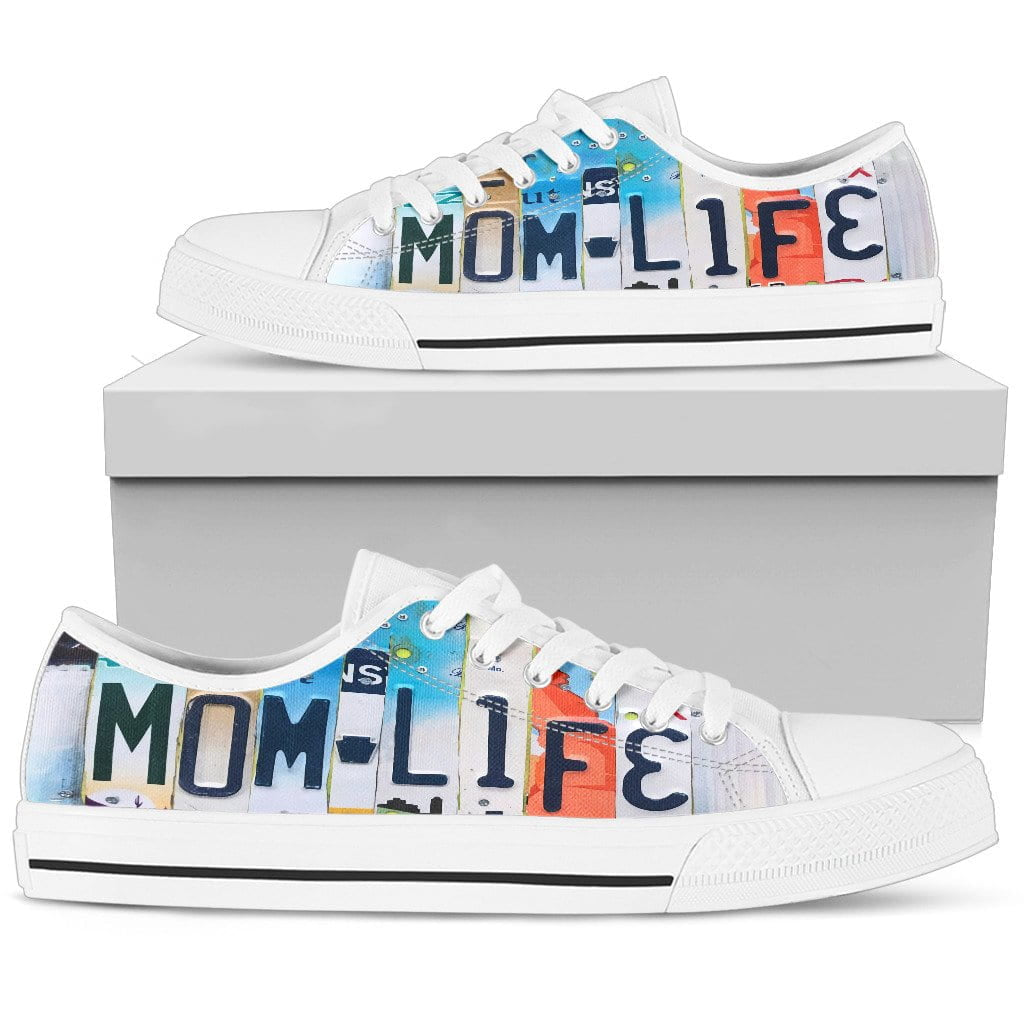 Mom Life Low Top Womens Tennis Shoes