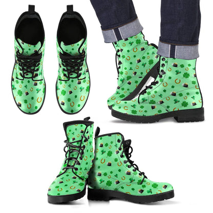 St Patricks Day Mens Leather Boots