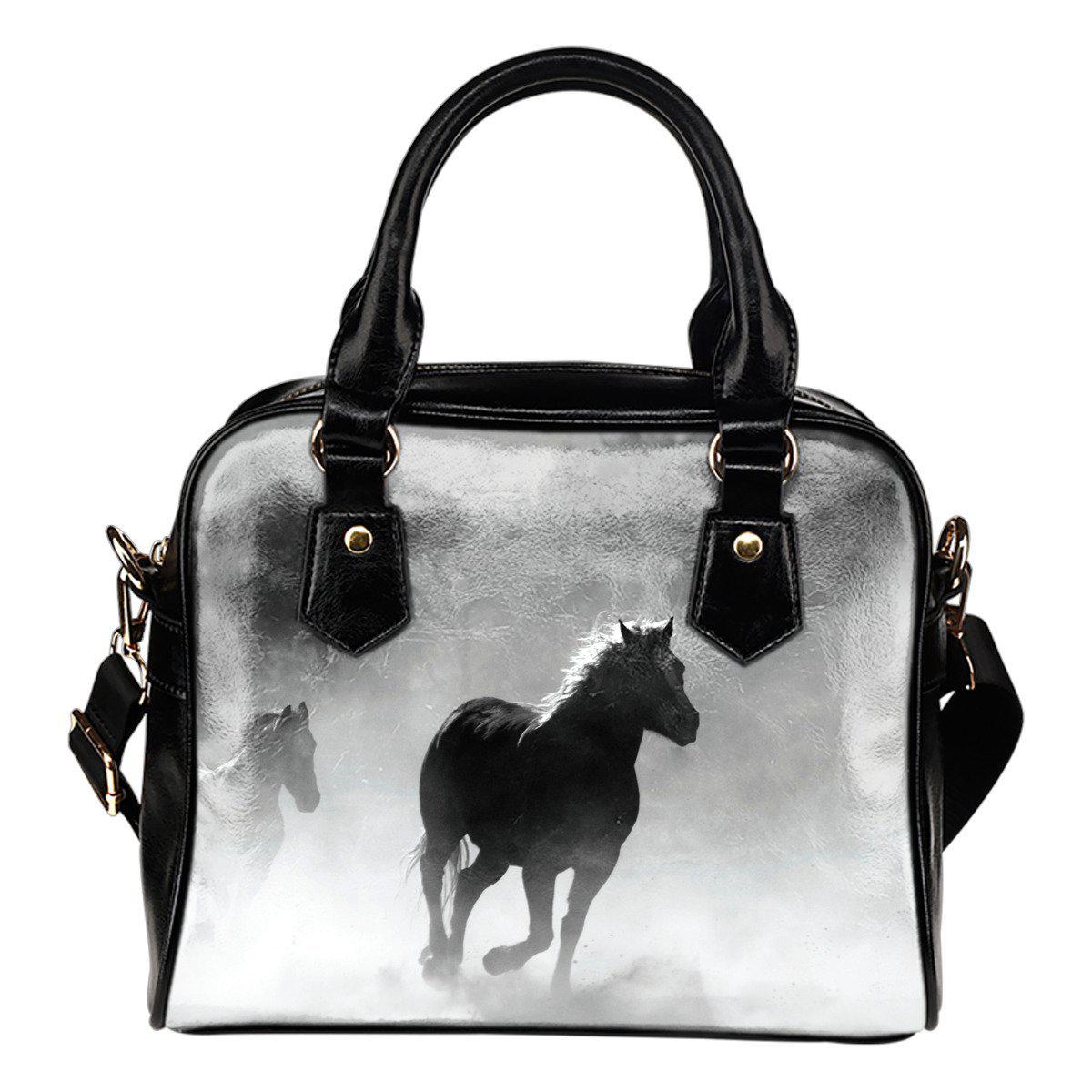 Clouded Horse Shoulder Handbag