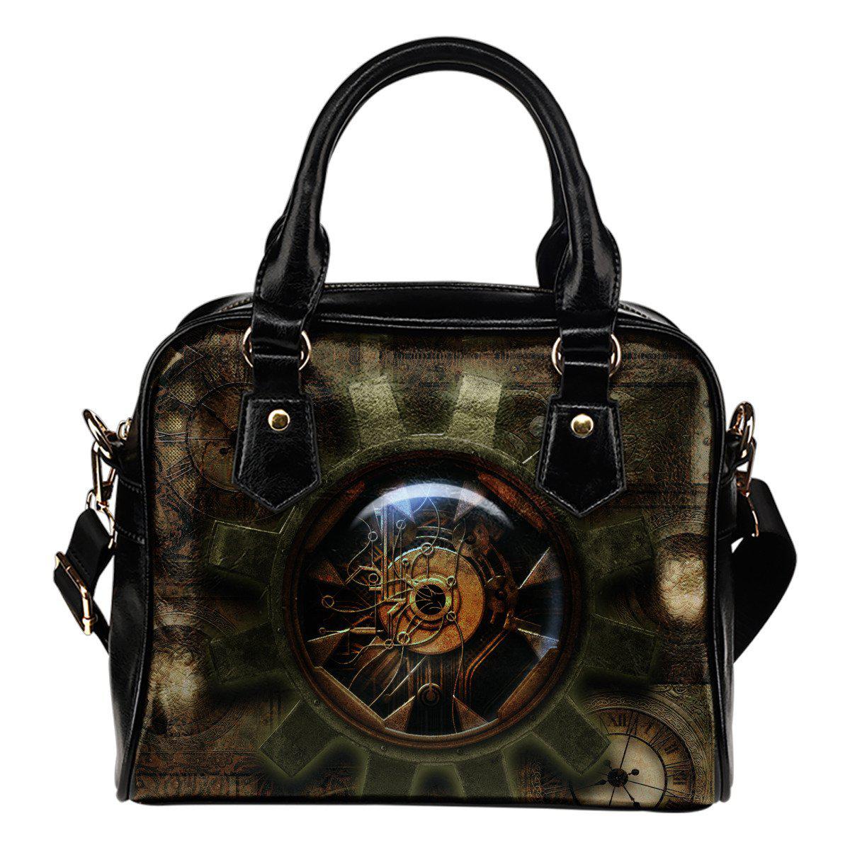 Wire Cog Steampunk Shoulder Handbag
