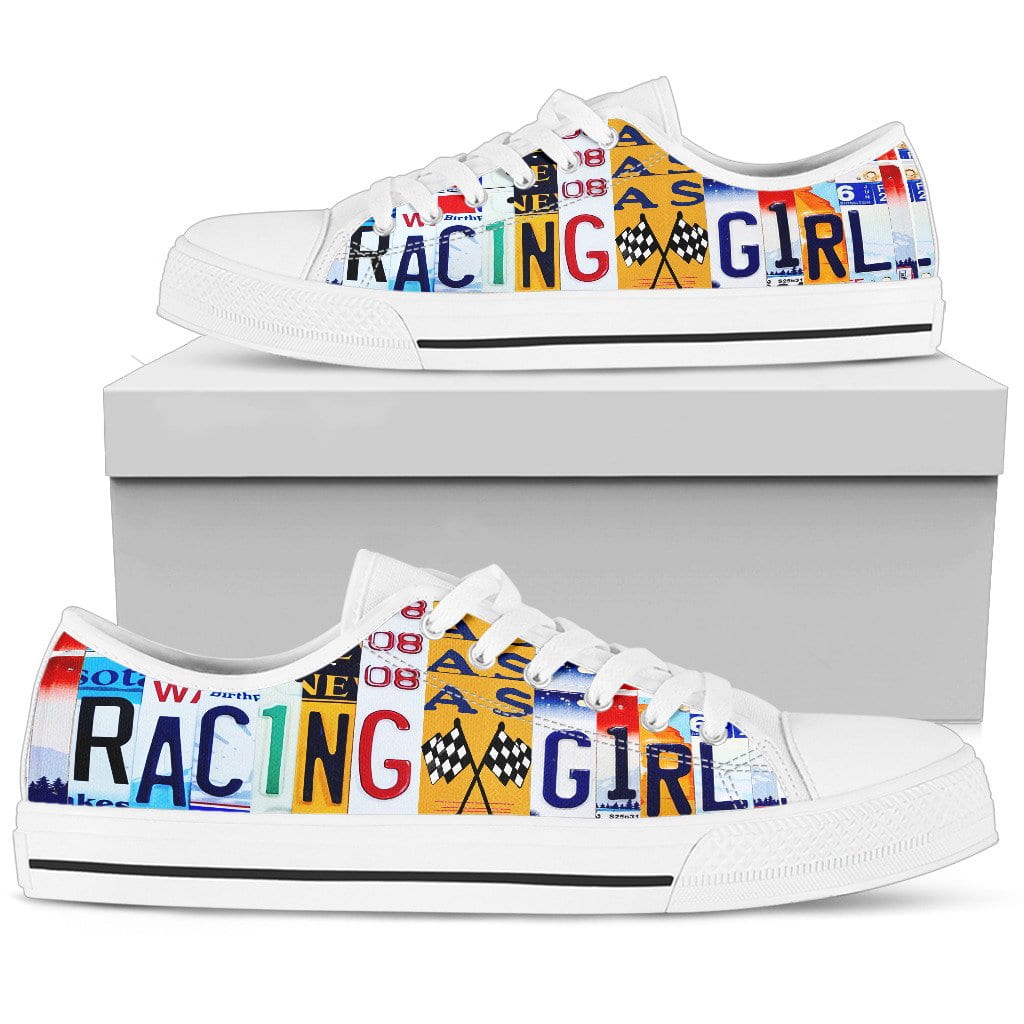 Racing Girl Low Top Womens Tennis Shoes White