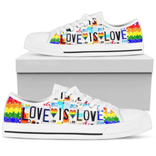 Love Is Love Low Top Womens Tennis Shoes White