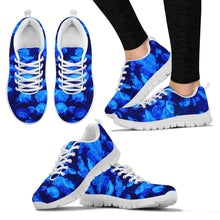 Blue Jelly Fish White Border Women's Sneakers