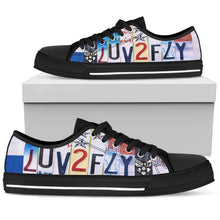 Love To Fly Low Top Mens Tennis Shoes Black