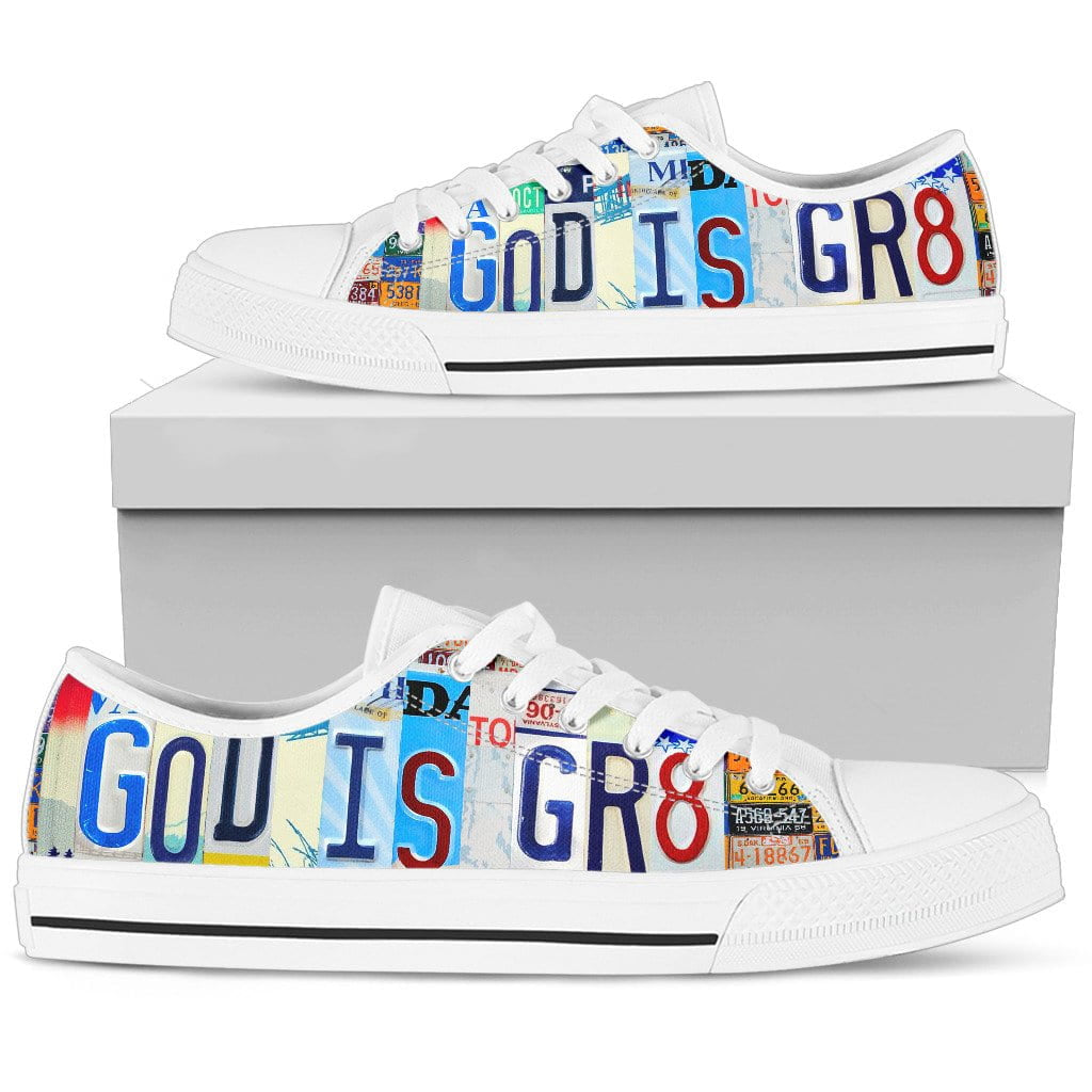 God Is Gr8 Low Top Womens Tennis Shoes