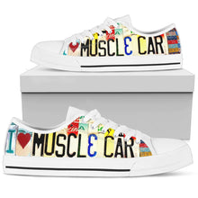 I Love Muscle Car Low Top Womens Tennis Shoes