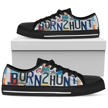 Born 2 Hunt Low Top Mens Tennis Shoes Black