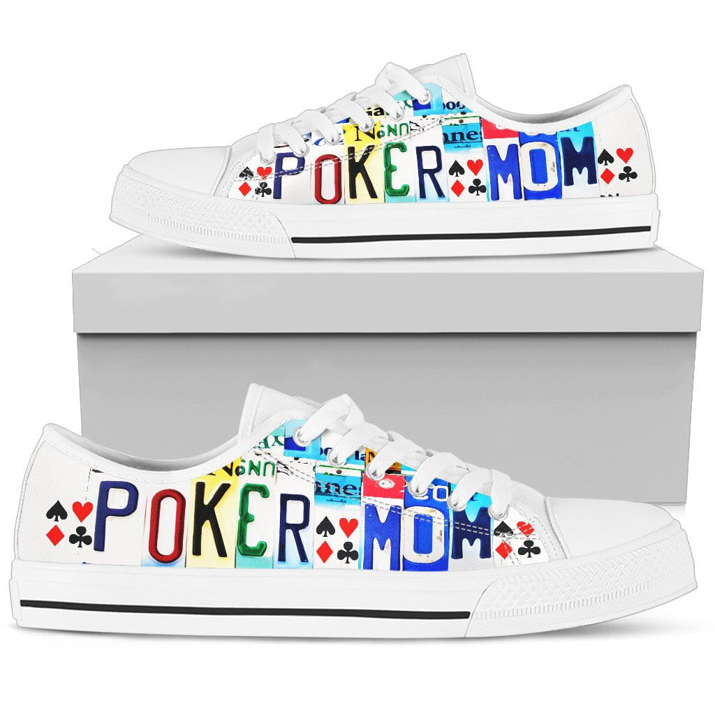 Poker Mom Low Top Womens Tennis Shoes