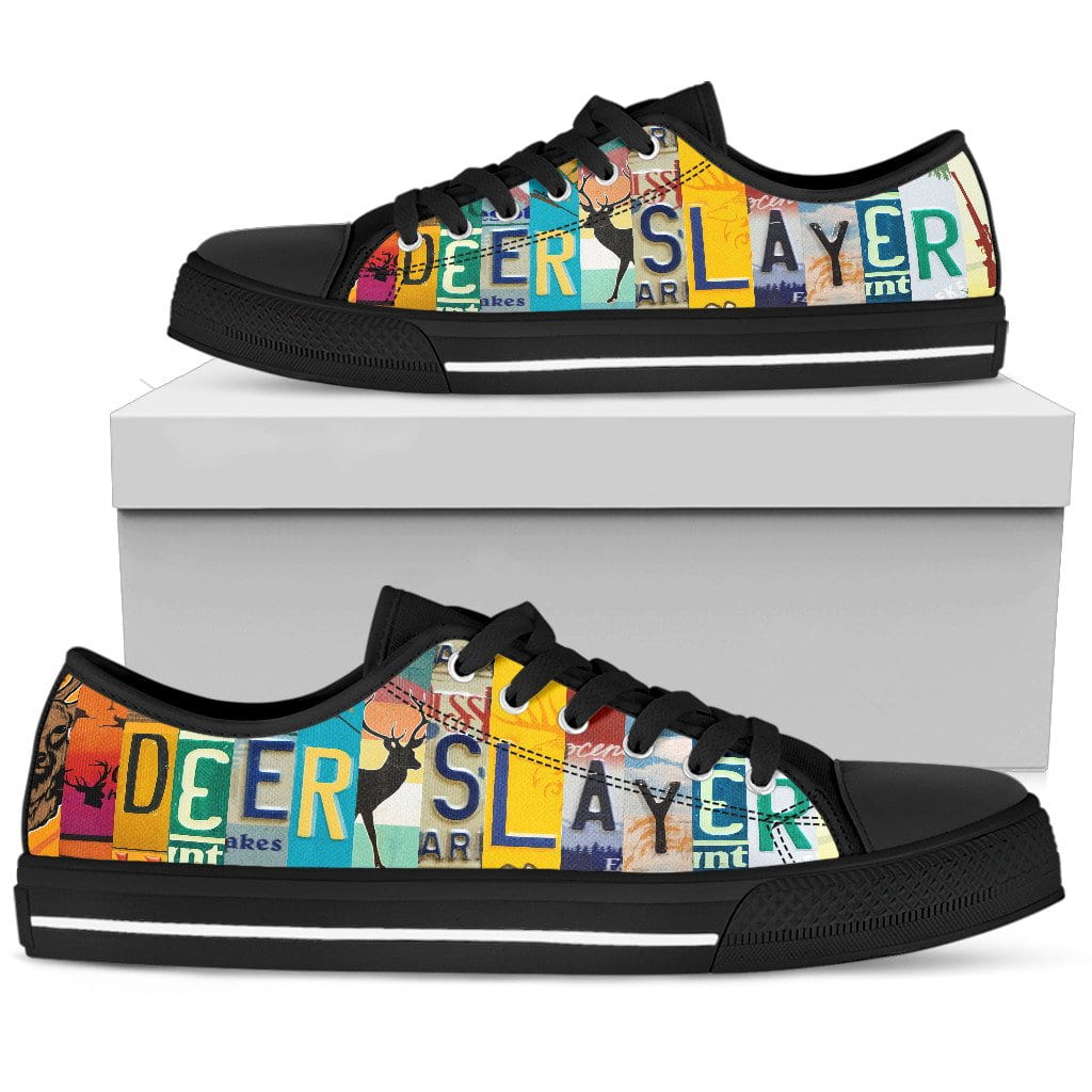 Deer Slayer Low Top Mens Tennis Shoes Black