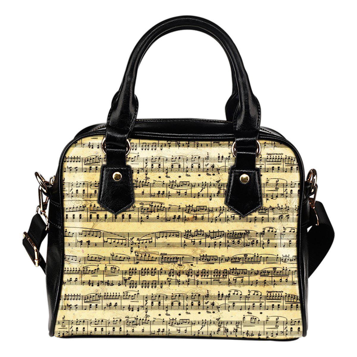 Sheet Music Shoulder Handbag