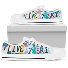 Live To Ski Low Top Womens Tennis Shoes