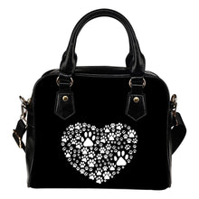 Shoulder handbag Paw prints