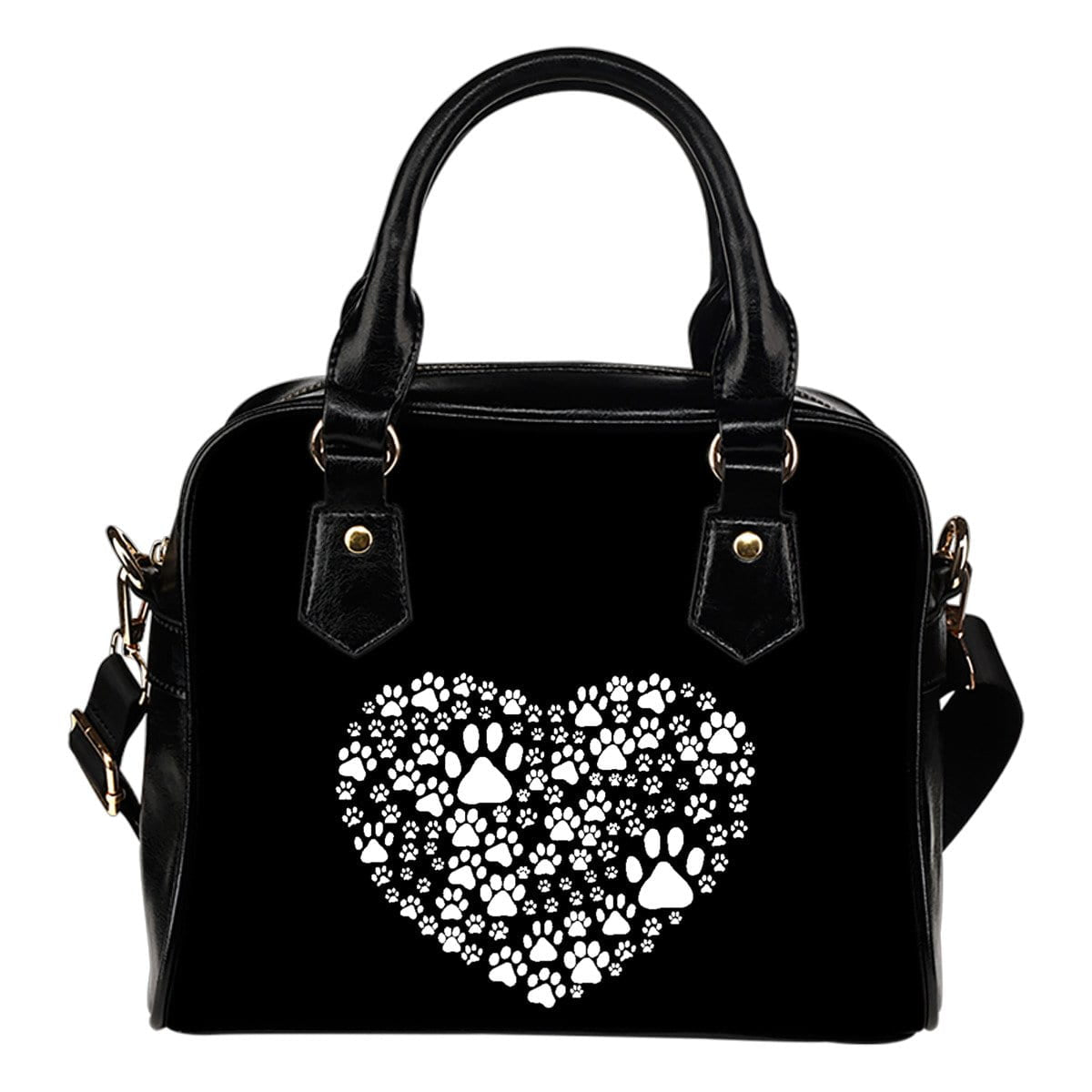 Shoulder handbag Paw prints