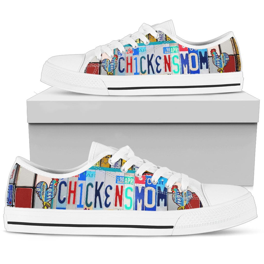 Chicken Mom Low Top Womens Tennis Shoes