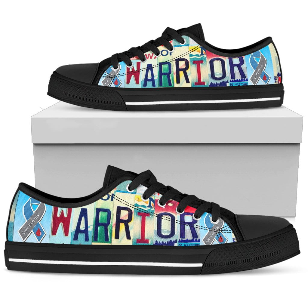 Diabetes Warrior Low Top Womens Tennis Shoes
