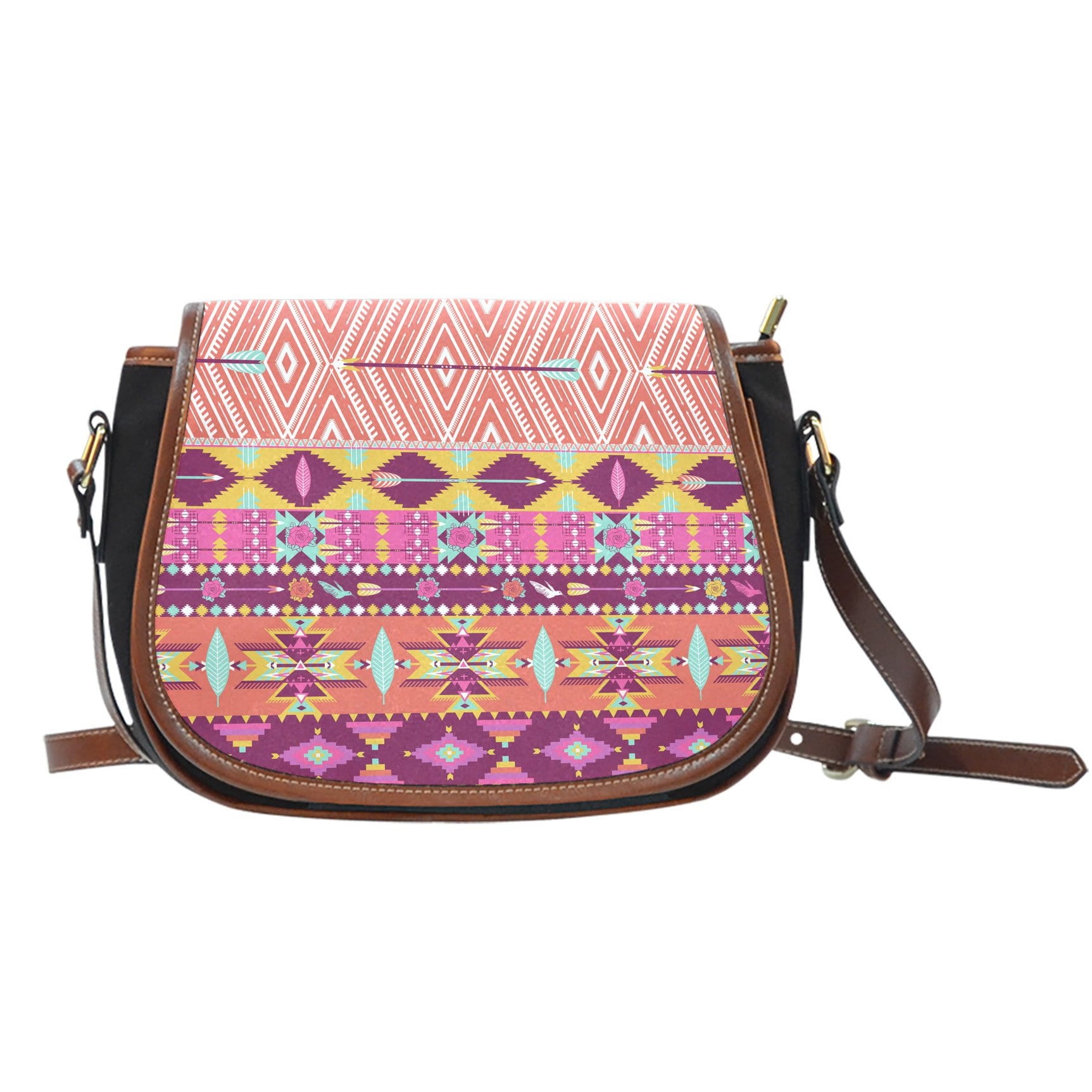Native Colors Canvas Saddle Bag