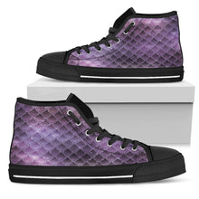 Purple Sparkle Mens High Top Shoes