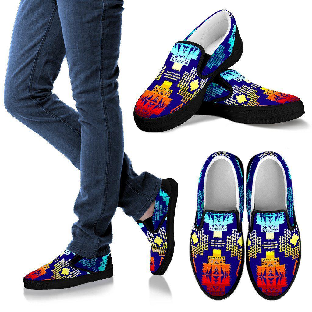 Blue Shades Womens Slip Ons Shoes Black Sole