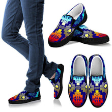Blue Shades Womens Slip Ons Shoes Black Sole