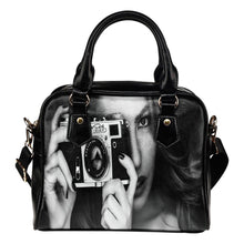 Black & White Photographer Ladies Leather Shoulder Handbag
