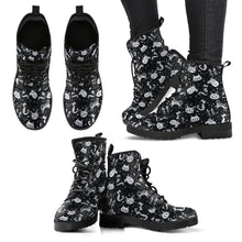 Cat Pattern Women's Leather Boots