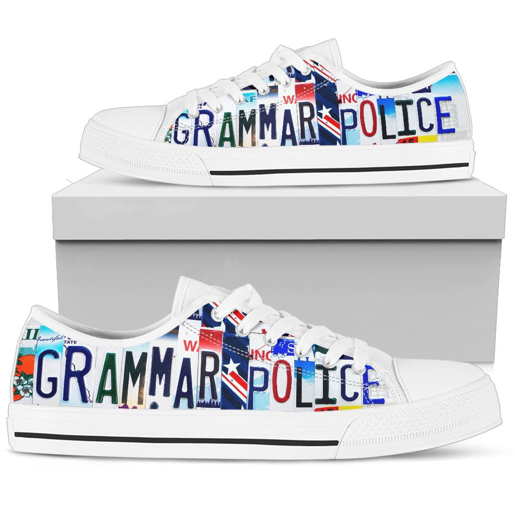 Grammar Police Low top Tennis Shoes