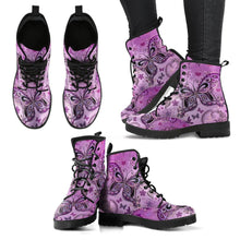 Purple Butterfly 3 Handcrafted Boots