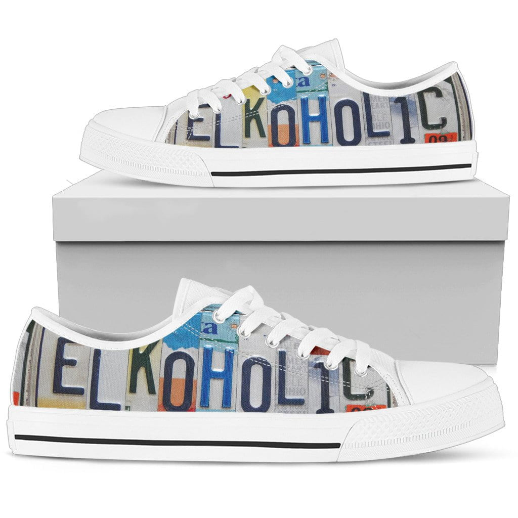 Elkoholic Low Top Mens Tennis Shoes White