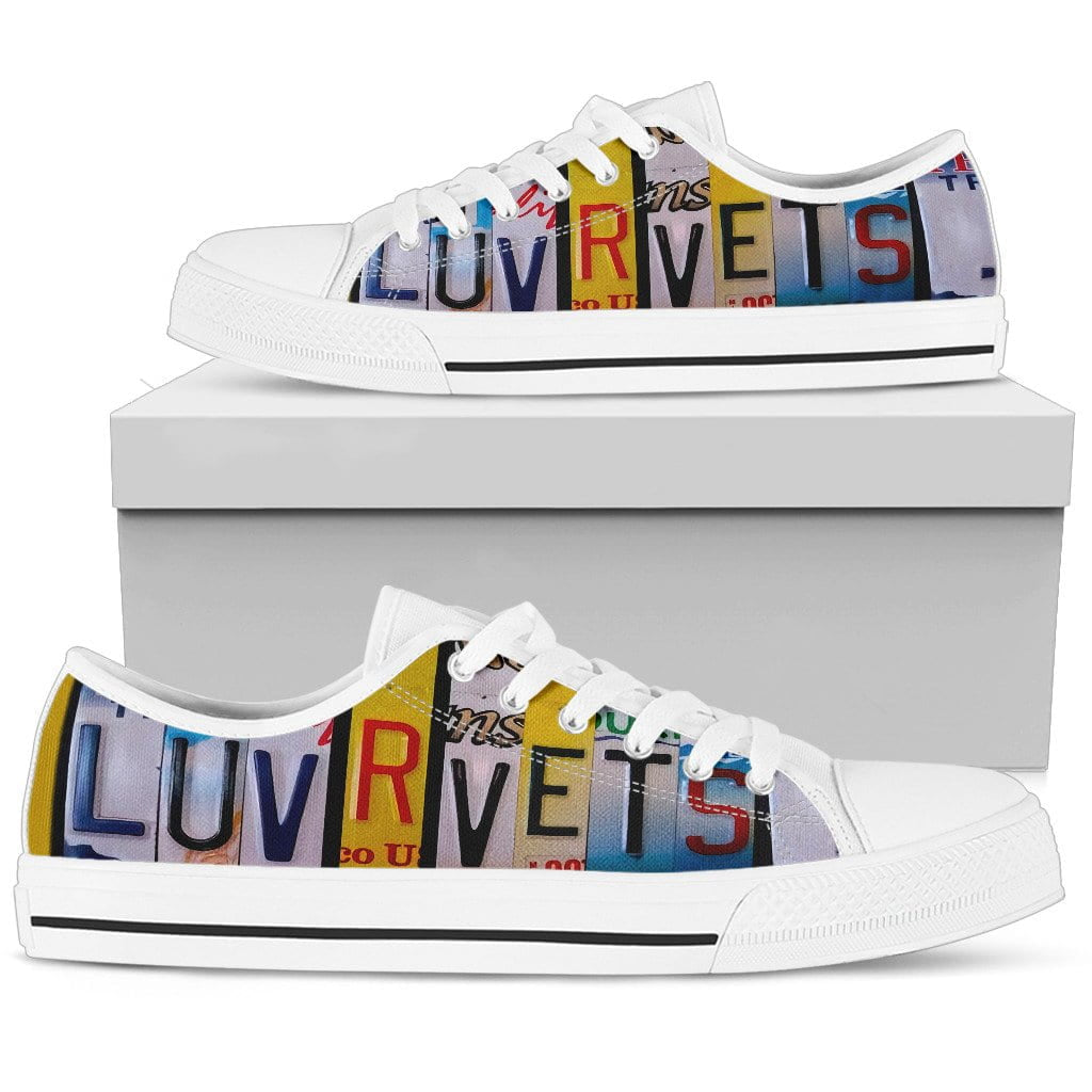 LUV R VETS Low top Womens Tennis Shoes White