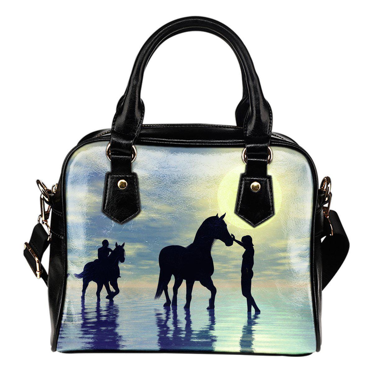 Water Horse Shoulder Handbag