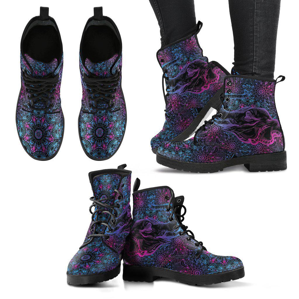 Elephant Mandala Women's Leather Boots
