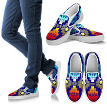 Blue Shades White Sole Womens Slip Ons Shoes