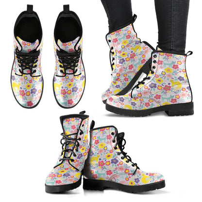 Cat Pattern Handcrafted Boots