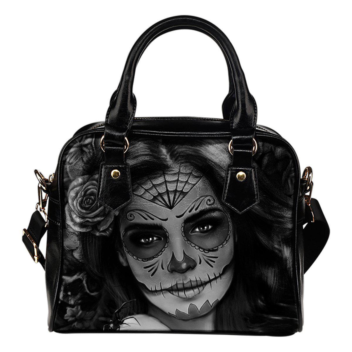 Sugar Skull Calavera Shoulder Handbag