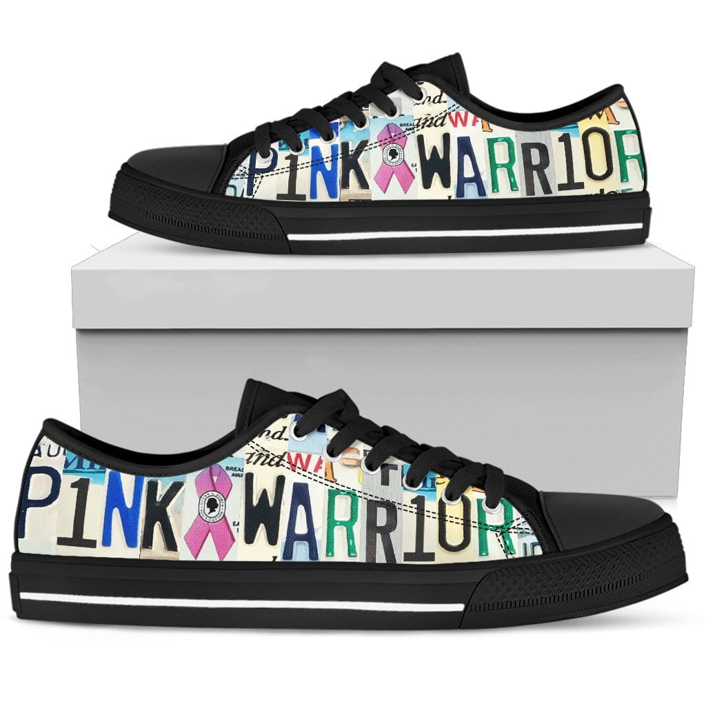 Pink Warrior Low Top Mens Tennis Shoes Black