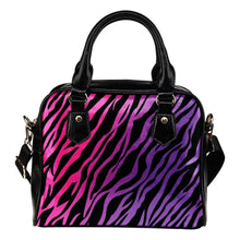 Rainbow Zebra Ladies Shoulder Handbag