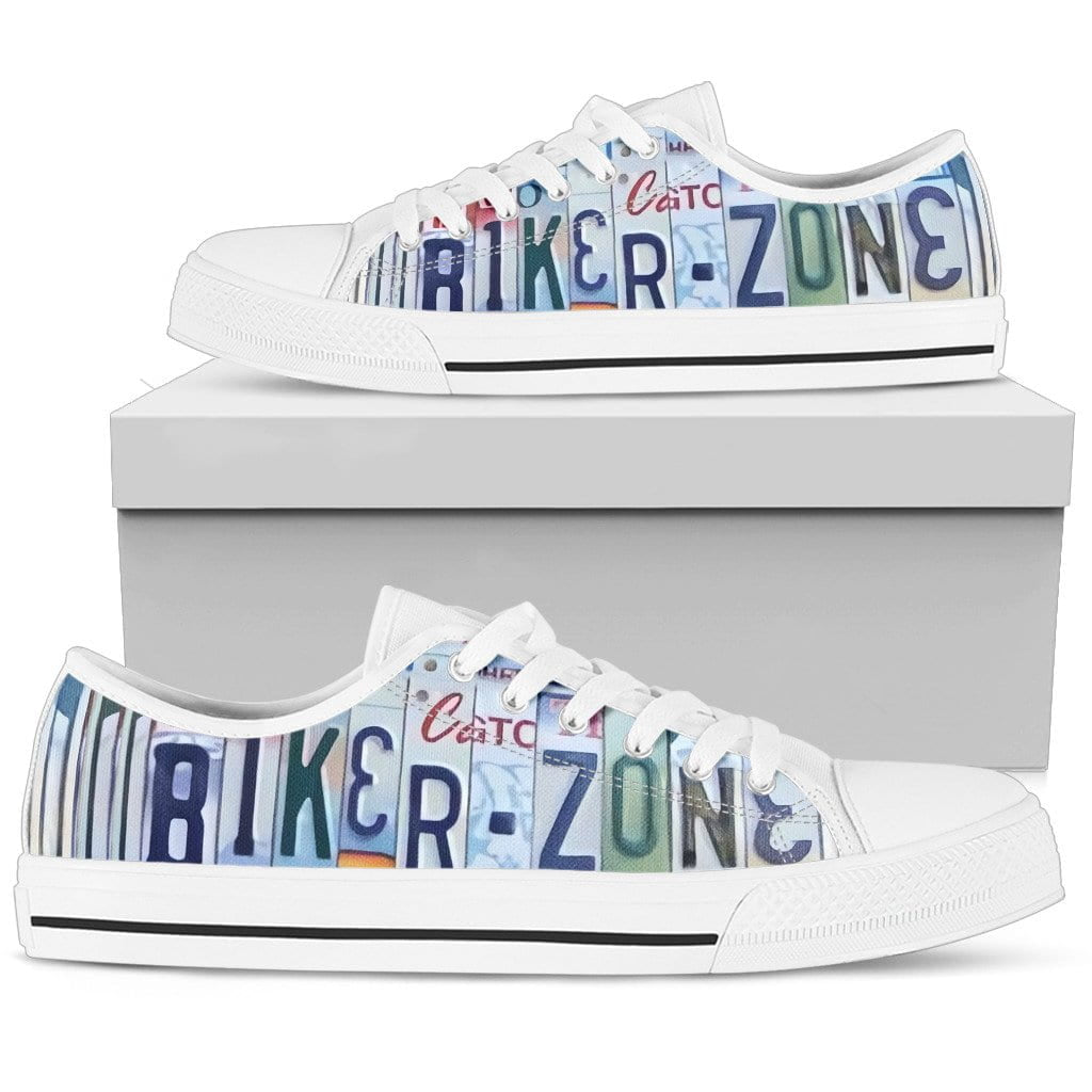 Biker Zone Low Top Womens Tennis Shoes White