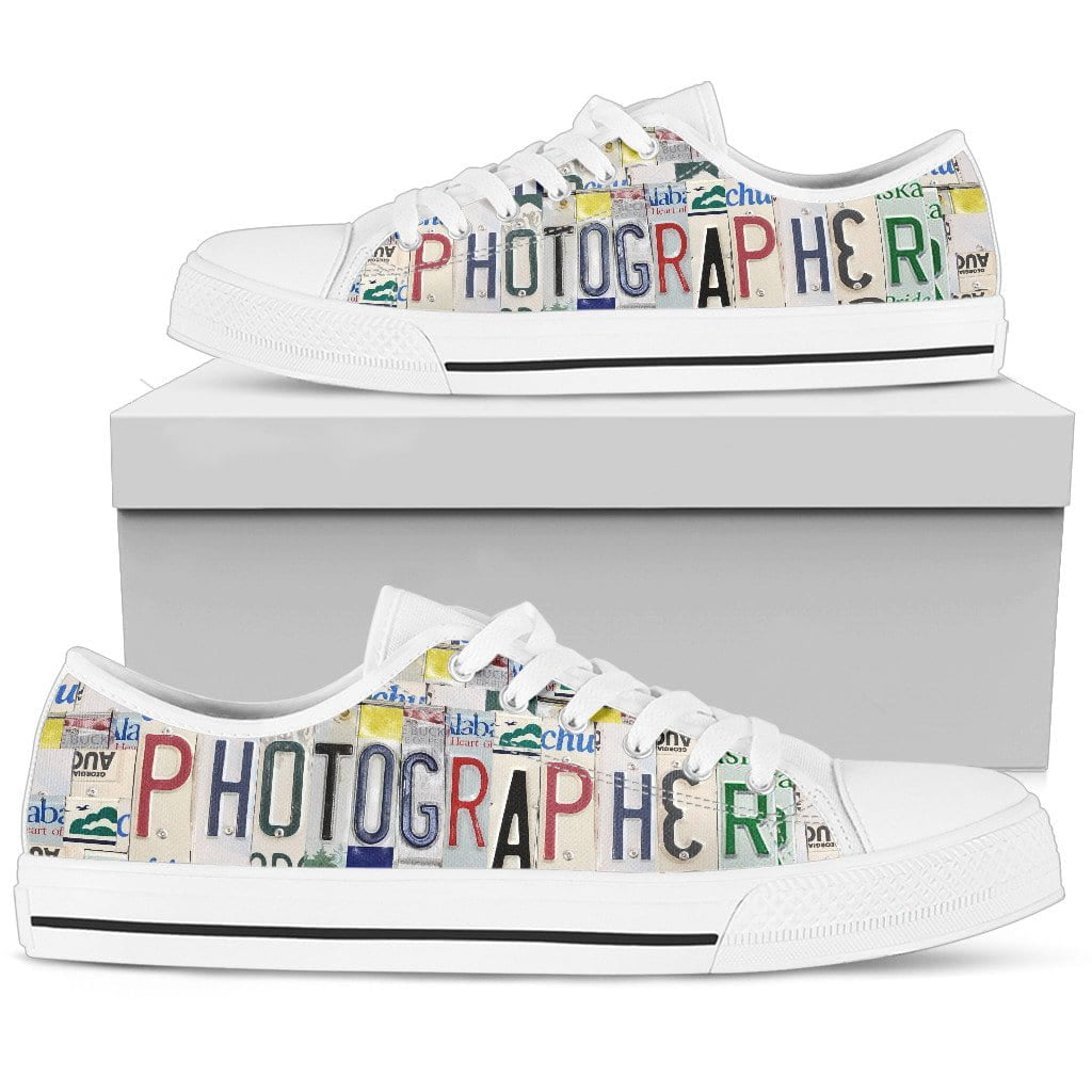 Photographer Low Top Womens Tennis Shoes