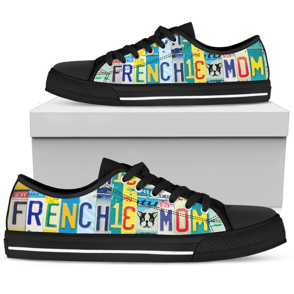 Frenchie Mom Low Top Tennis Shoe