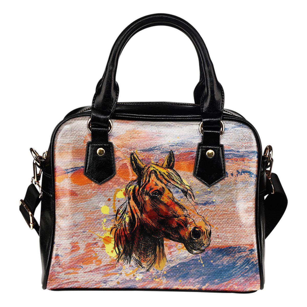 Horse Art Shoulder Handbag