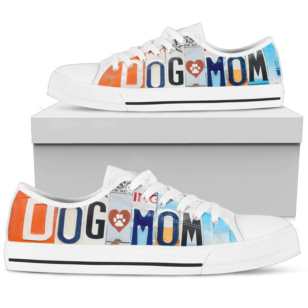 Dog Mom Low Top Womens Tennis Shoes