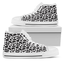 Cow Print High Top Womens Shoes