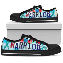 Ovarian Warrior Low Top Womens Tennis Shoes Black