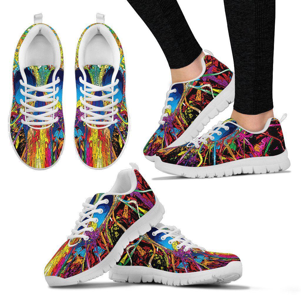Sugar Skull White Running Shoes Womens