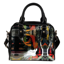 Art Cat Shoulder Handbag
