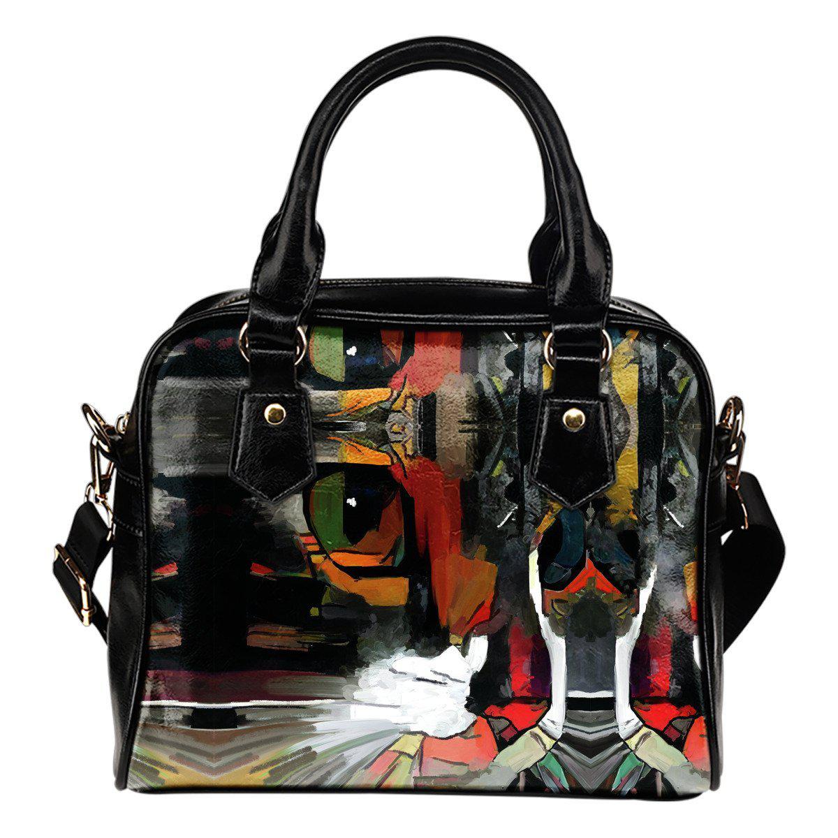 Art Cat Shoulder Handbag